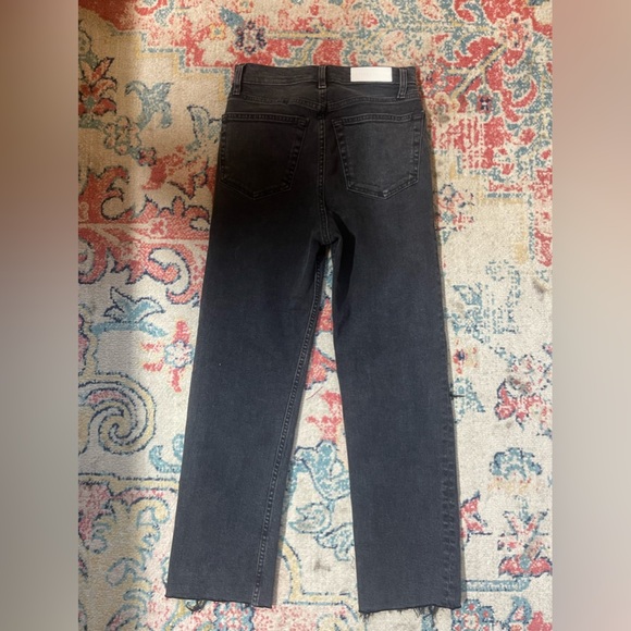 NWOT RE/DONE Ultra High Rise Stove Pipe in vintage black destroy size 25 - Picture 9 of 9